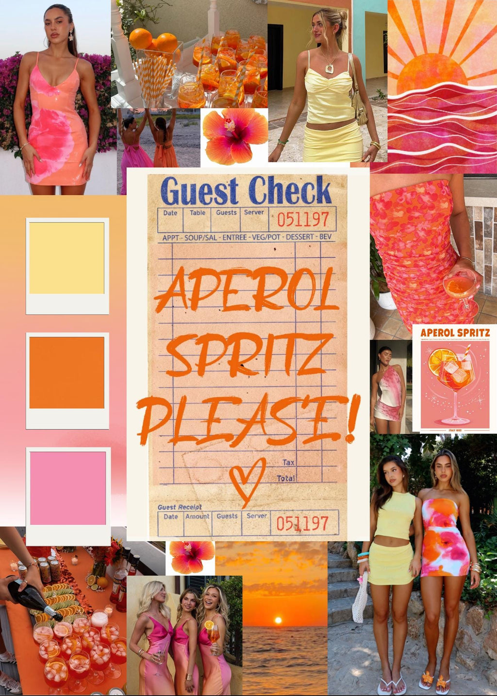 Editable Sunset & Spritz Birthday Invitations