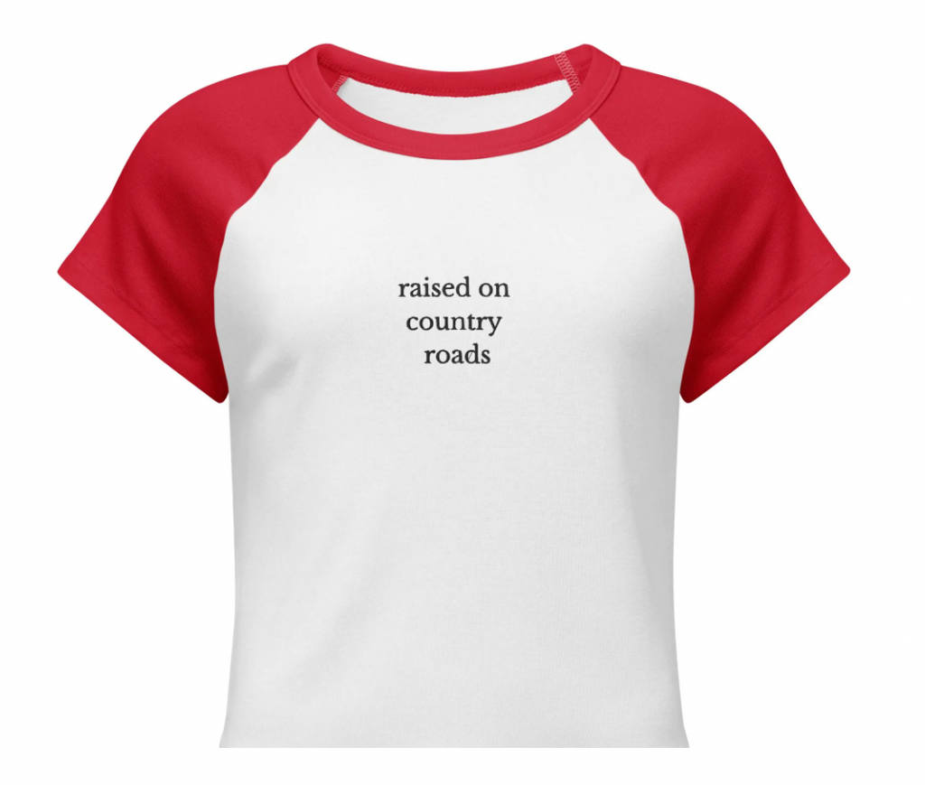 Raised on Country Roads baby tee