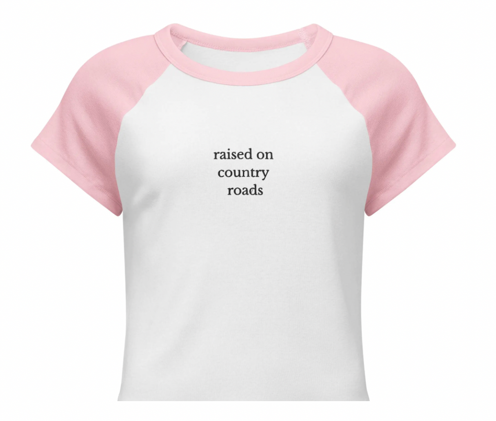 Raised on Country Roads baby tee