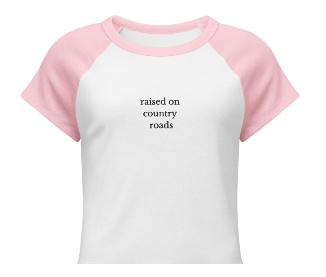 Raised on Country Roads baby tee
