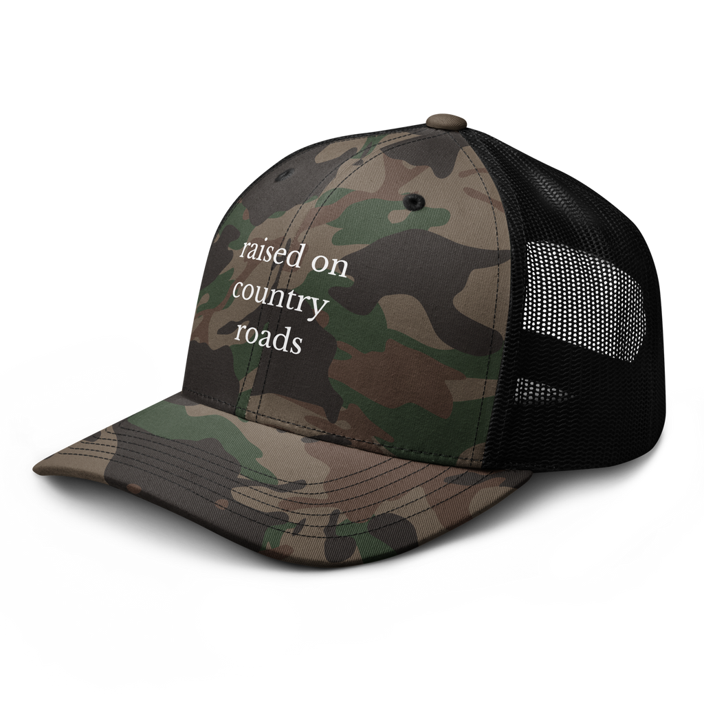 Camouflage trucker hat