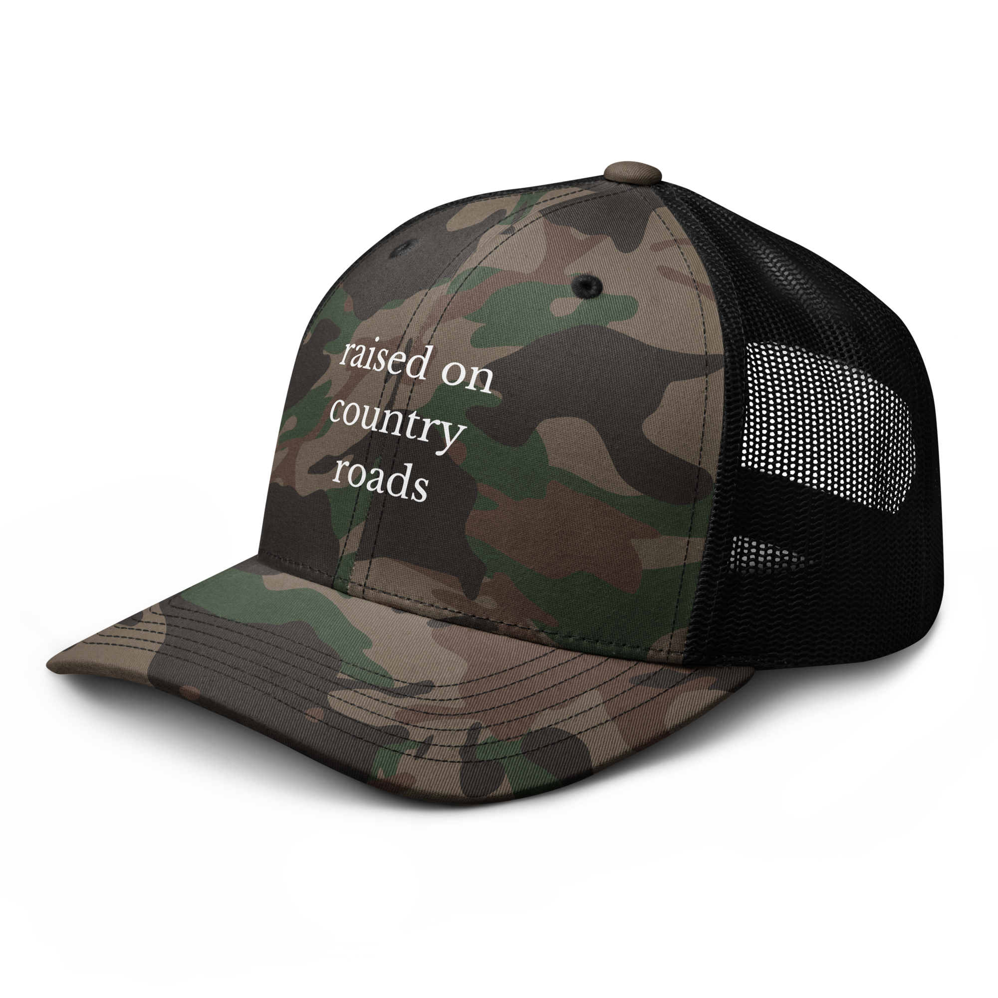 Camouflage trucker hat