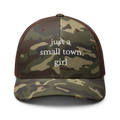 Small town camo trucker hat