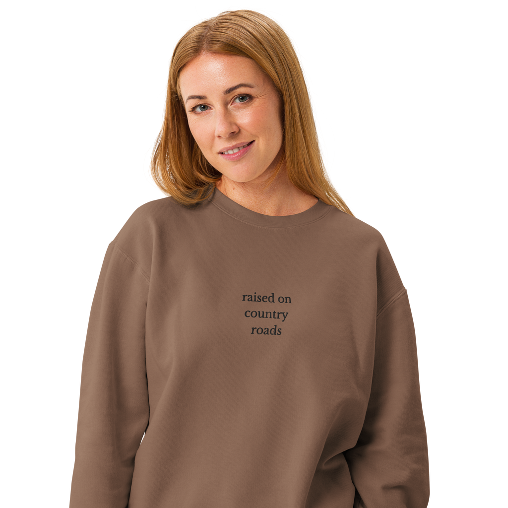 Raised on Country Roads crewneck